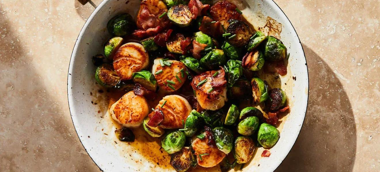 Seared scallops